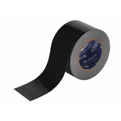 Solid black polyester floor marking tape, 3 inches wide by 100 feet long, with an 8 mil thickness. Part of the B-514 series with no legend. Used to mark aisles, hazards, and storage areas in industrial facilities for safety and organization.
