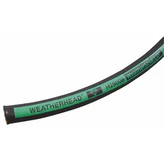 This hydraulic hose features double steel-braid reinforcement and a WeatherShield cover. It has a 5/8 in inside diameter, 15/16 in outside diameter, and 50 ft length. Rated for 3,650 psi, it handles water-based hydraulic fluids from -40° to 158°F. Meets ISO 1436-1 2SN standards. Suitable for industrial machinery, mobile equipment, and plant hydraulic systems.