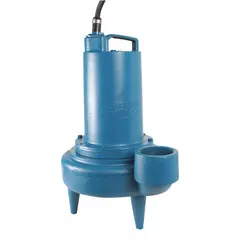 This non-clog sewage ejector pump from BARNES is designed for handling wastewater and effluent in below-grade applications such as basements and lift stations. It features a cast iron impeller, 2 hp single-phase motor, 230V AC rated voltage, and vertical discharge orientation. Delivers 390 gpm at 10 feet of head. Switch not included.