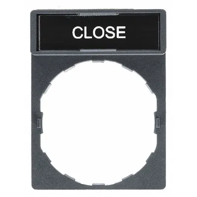 SCHNEIDER Legend Plate: 22 mm Panel Mounting Size, Rectangular - Push-Button Rings & Plates