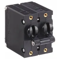 Panel Mount Circuit Breaker: 50 A Amps, 277V AC, 80V DC, Threaded Insert, 2.12 in Dp, #10-32 Screw (MPN BA2-B0-34-650-521-E)