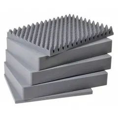This cubed pick-and-pull foam insert set is designed for use with the PELICAN 1660 case. The multi-layer foam construction allows users to create custom cutouts for secure transport of equipment, tools, or instruments in industrial, field-service, or similar applications.