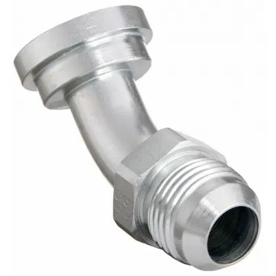 AEROQUIP 45° Flange-to-JIC Steel Hydraulic Hose Adapter - Flange-to-JIC Steel Hydraulic Hose Adapters