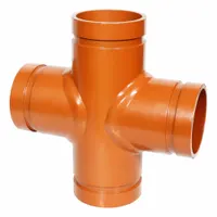 This grooved pipe cross provides a four-way branch connection in piping systems. It features a 3 in x 3 in equal-diameter design with Grooved x Grooved ends for use with grooved couplings. Constructed from carbon steel with an EPDM seal, it is suited for commercial and industrial applications such as fire protection and HVAC