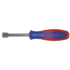 Standard nut driver with a 9 mm metric tip size. Features a straight, round, hollow shank and is non-magnetized. Designed for driving hex nuts and bolts in assembly, maintenance, and repair tasks, with the hollow shank accommodating long threaded rods.