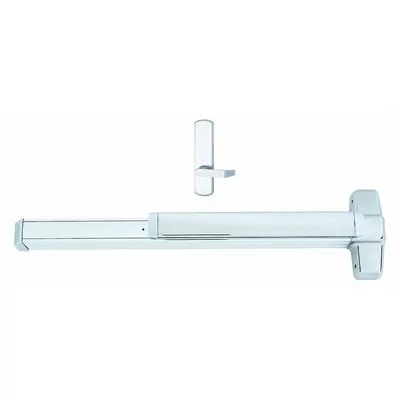 VON DUPRIN 99DT 3 US28 Rim Exit Device with Touchbar, Aluminum, Dummy Pull Trim - Rim Push Bars