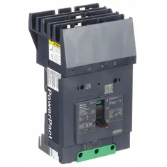 3-pole molded case circuit breaker rated 100 A at 277/480V AC with a maximum AIR rating of 25kA at 277/408V AC. Features fixed instantaneous trip, ABC phase connection, and aluminum mechanical lug terminal connection on the load end. Suitable for branch-circuit protection in industrial power distribution systems.