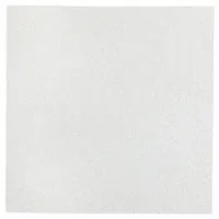 Mineral fiber ceiling tile from the Cirrus series, designed for high sound absorption and blocking in music rooms. White finish, square lay-in edge for 15/16 in grid. Sag resistant, high light reflectance (83% or more), and high recycled content (50% or more). Sold in packs of 12