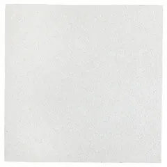 Mineral fiber ceiling tile from the Cirrus series, designed for high sound absorption and blocking in music rooms. White finish, square lay-in edge for 15/16 in grid. Sag resistant, high light reflectance (83% or more), and high recycled content (50% or more). Sold in packs of 12.