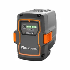 This 36V DC battery with 9.4 Ah capacity is designed for use with compatible cordless outdoor power equipment. It powers tools such as chainsaws, trimmers, and blowers in landscaping and forestry tasks. One battery is included.