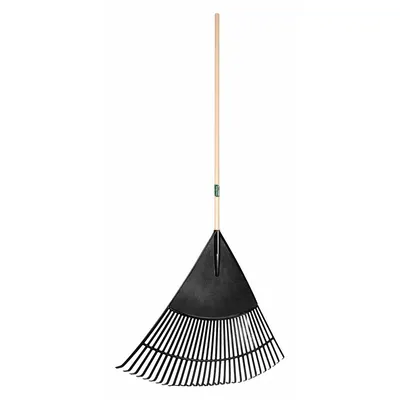 UNION TOOLS Leaf Rake: Polypropylene Head, Wood Handle - Standard Leaf Rakes