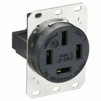 Single general purpose receptacle rated 60 A at 120/208V AC, 4-pole/4-wire configuration, in a black housing. Suitable for high-amperage industrial power distribution in factories, commercial kitchens, data centers, and event power systems