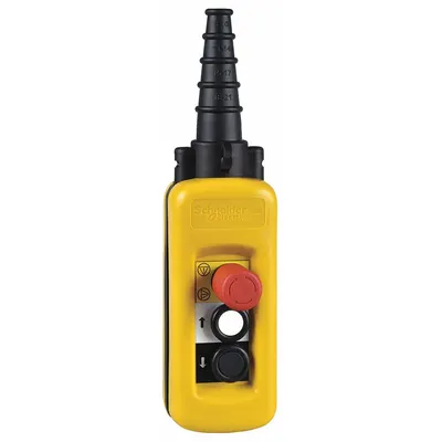SCHNEIDER Pendant Control Station: (2) Push Buttons/Emergency Stop, 1NO/1NC - Push-Button Pendants