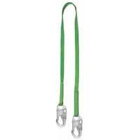 This 4 ft fixed-length positioning and restraint lanyard features steel snap hooks on both ends. With a 310 lb capacity and non-adjustable design, it is used in fall protection applications to secure a worker at height and limit movement
