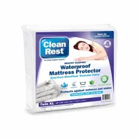 This CLEANREST mattress pad is designed for twin XL beds, measuring 80 inches in length and 39 inches in width. It features a polyester cover and a polyester-blend pad material with a fabric weight of 3.39 oz. The white pad provides a protective layer between the mattress and bedding, suitable for hospitality, healthcare, or residential use