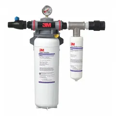This multi-purpose water filter system reduces sediment using a pleated non-woven filter media. It features a flow rate of 3.3 gpm, NPT connections, an overall height of 18 1/8 inches, and a capacity of 132,489 gallons. Suitable for sediment removal in commercial or industrial pre-filtration applications.