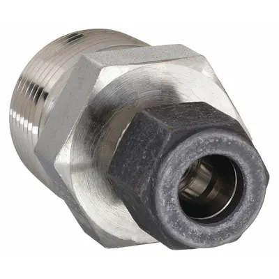 PARKER 2-1 FBZ-SS Single-Ferrule Stainless Steel Compression x MNPT Adapter - Single-Ferrule Stainless Steel Fittings