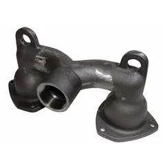 Cast iron outlet manifold with 2-inch female NPT connection. Directs fluid flow from pump outlet to downstream piping. Compatible with Dayton NDP-50 series diaphragm pumps.