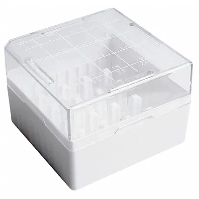 WHEATON Freezer Box, Resin, 75 mm L x 75 mm W - Cold Storage Boxes