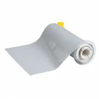 Continuous Label Stock: 10 in x 33 ft, Polyester, Silver (Gloss), Indoor/Outdoor (MPN 13590)