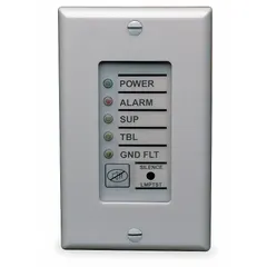 The EDWARDS SIGNALING FSRSI is a 24 VDC remote mount module for fire alarm systems, rated at 56 mA. It is designed for wall mounting in a single gang box and is ULC-listed. This module provides visual indication of system status and is compatible with model E-FSC302R.