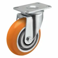 COLSON Caster: Swivel, No Brake, Polyurethane, 4 in Wheel Dia, 1 1/4 in Wheel Wd, Slot, Rectangle (MPN 204256AN8)