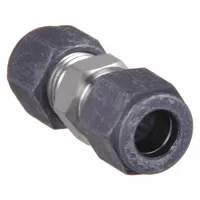 This single-ferrule stainless steel union connects two 1/4 in OD tubes in a straight line. It features Compression x Compression ends and is part of the CPI™ series. Suitable for use in instrumentation, hydraulic, and pneumatic systems where a leak-tight seal is required
