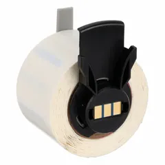 Pre-cut polyester label roll, 1 in x 1 in, with permanent adhesive in blue/white. Designed for cryogenic service, these labels withstand extreme low temperatures for marking pipes, tanks, and equipment. Compatible with BMP71 printer using Media Adapter.