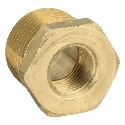 PARKER Metal Pipe Straight: Straight, 3/8 in x 3/4 in - Threaded High-Pressure Pipe Fittings