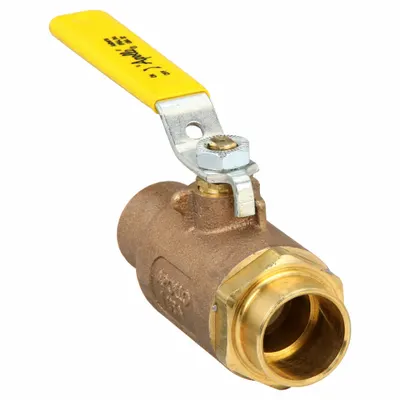 APOLLO Manual Two-Way Ball Valve: 1 in, Bronze, Straight, Sweat x Sweat - Bronze Ball Valves