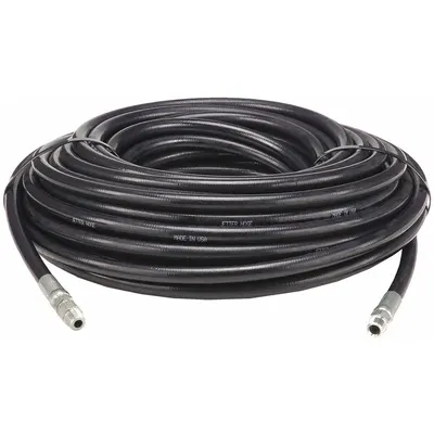 OEM Sewer Hose: 3/8 in ID, 100 ft Lg, Synthetic Rubber, Black, 3/8 in x 3/8 in Fitting Size - Sewer Hoses