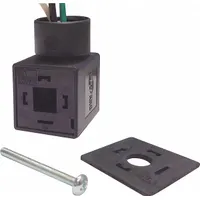 ARO Solenoid Coil Connector: Universal, DIN 43650 Form A, 30 mm For Coil Size, Separate Wires, 3 Pin (MPN CDW-30)