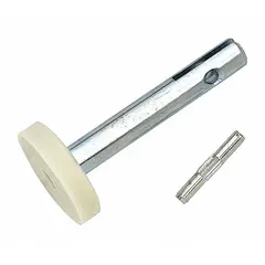 Genuine Whirlpool replacement leveling foot for washing machines and dryers. Provides adjustable support to stabilize the appliance, reducing vibration and noise during operation. Helps maintain proper alignment on uneven floors.