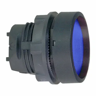 SCHNEIDER Flush Push Button: Blue, 22 mm Mounting Size, Non-Metallic - Flush-Mount & Recessed Push-Button Operators
