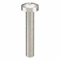 Machine Screw: M6x1.00 Thread Size, 35 mm Lg, 18-8, Stainless Steel, Plain, Pan, Phillips, 25 PK (MPN ZSCRW-298)