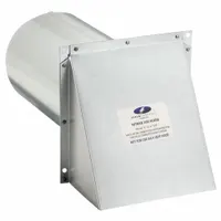 Intake Vent Cap: Smooth Rain Cap, Round, 6 in Duct, Aluminum/Steel, Silver Finish, Press Fit, 24 ga (MPN IAH-6)