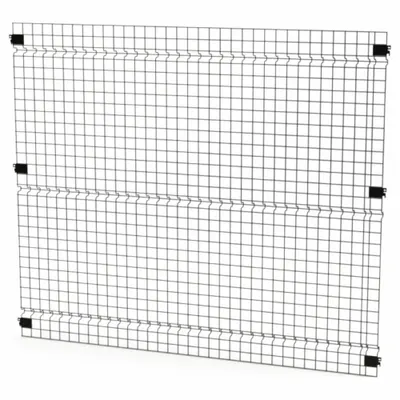 HUSKY RACK & WIRE Welded Wire Panel: 5 ft H x 6 ft W x 1 1/2 in D, Black - Husky Rack & Wire Quick-Assemble Woven-Wire Partition Components