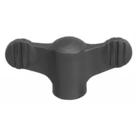 KIPP Hand Knob: Wing, Plastic w/ SS Thread, M5 Thread, 10 mm Thread Lg, 50 mm Dia (MPN K0274.0105)