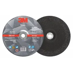 This 3M depressed center grinding wheel is designed for cool-cutting on carbon and stainless steel. The ceramic abrasive with 36 grit enables heavy stock removal, weld grinding, and edge chamfering in metal fabrication and maintenance tasks.