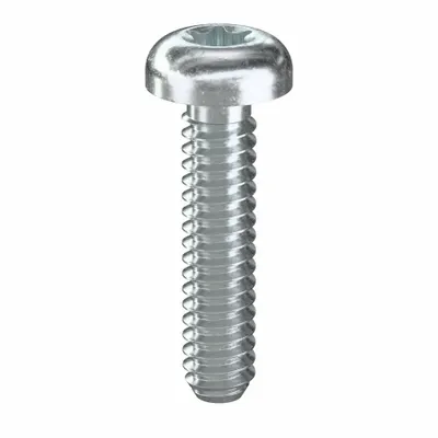 TAMPER-PRUF SCREW Machine Screw: #4-40 Thread Size, 1/2 in Lg, Steel, Zinc-Plated, Pan, Torx/Star - Pan Head Machine Screws