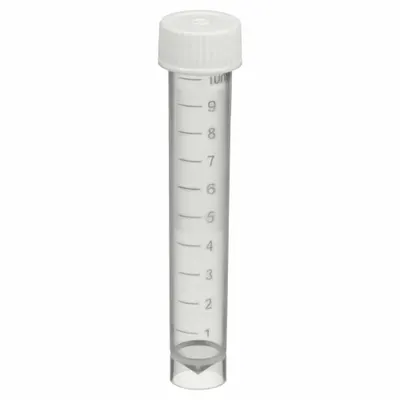 GLOBE SCIENTIFIC Test Tube: Test Tube, Polypropylene, 10 mL Capacity - mL - Plastic Test Tubes