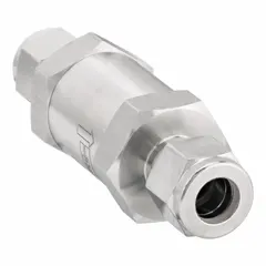 This PARKER F Series double-ferrule stainless steel filter connects two 1/4 in OD tubes in a compression x compression configuration. Suitable for instrumentation, hydraulic, and pneumatic systems requiring leak-free sealing in high-pressure fluid and gas applications. Compatible with Parker A-LOK fitting brands.
