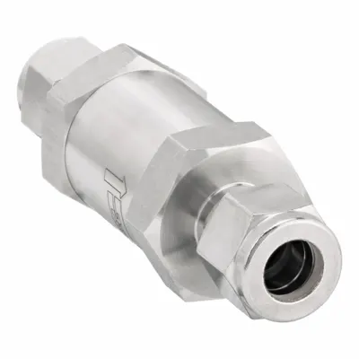 PARKER Compression Fitting Adapter: 1/4 in OD x 1/4 in OD Fitting Size - Double-Ferrule Stainless Steel Filters