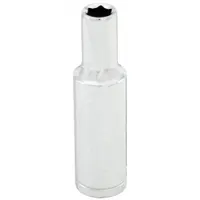 WESTWARD Socket: SAE, 3/8 in Drive Size, 11/32 in Socket Size, 6-Point, Deep, Chrome, Socket