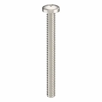 USA INDUSTRIALS Machine Screw: #10-24 Thread Size, 2 in Lg, 316, Stainless Steel, Plain - Pan Head Machine Screws