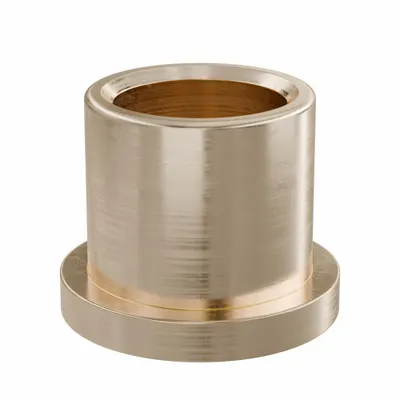 OILITE Flanged Sleeve Bearing: Bronze, SAE 841, 3/4 in Bore, 1 in OD, 1 in Lg - Lubricated General Purpose Metallic Flanged Sleeve Bearings