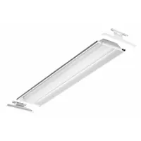 This LED center-basket troffer retrofit kit is designed to upgrade existing fluorescent troffers in commercial and industrial settings. It operates on 120 to 277V AC, delivers 1,888 lumens at 3500K color temperature, and consumes 15 watts. The kit accommodates (2) T8 lamps and measures 4 ft in width