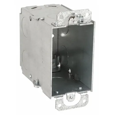 RACO Electrical Box: Steel, Steel Material & Nominal Size, 1 Gangs, 3 1/2 in Box Dp - Cut-In Electrical Boxes