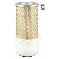 Round/oval engine air filter with axial seal, 3 1/4 in outside diameter. Designed for engine intake air filtration on Case IH vehicles. Cross-references to FleetGuard AF1658K