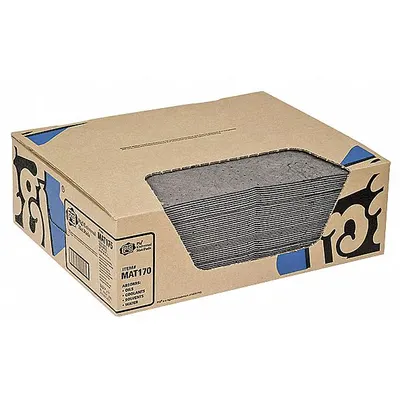 PIG Sorbent Pad: 28 3/16 oz Volume Absorbed Per Pad, 20 in x 15 in Pad Size (L x W) - Sorbent Pads
